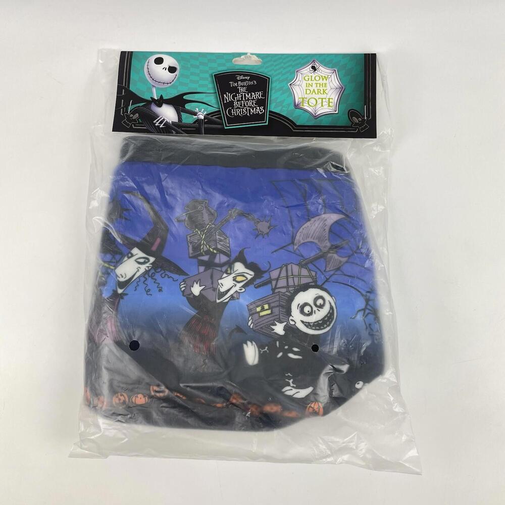 Disney The Nightmare Before Christmas Glow In The Dark Tote Bag - New